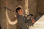 Busker, Santiago de Compostela, Galicia, Spain