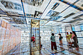 The Immersion Room video display in Casa Batllo, modernism design by Antoni Gaudi, UNESCO World Heritage Site, old town, Barcelona, Catalonia, Spain, Europe
