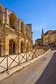 Roman Amphitheatre, UNESCO, Arles, Bouches du Rhone, Camargue, Provence-Alpes-Cote d'Azur, France