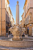 Platz der vier Delphine (Place des Quatre-Dauphins), Aix-en-Provence, Bouches du Rhone, Provence-Alpes-Cote d'Azur, Frankreich