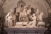 Altar of the Nativity (Nativity scene), Lecce Cathedral (Cathedral of Maria Santissima Assunta and Sant'Oronzo), Lecce, Salento, Apulia, Italy