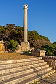 Waterfall column (Colonna della Cascata), Basilica of Santa Maria de Finibus Terrae, Santa Maria di Leuca, Castrignano del Capo, Lecce, Salento, Apulia, Italy
