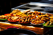 Freshly made breakfast at 5 am at Youbu Old Town, renowned for early tea (breakfast) culture, Lanxi County, Jinhua City, Zhejiang Province, China