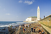 Hassan-II-Moschee vom Meer aus gesehen, Casablanca, Marokko