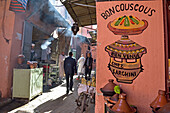 Couscous restaurant Chez Sarghini in the souks of the Medina in Marrakech, Morocco