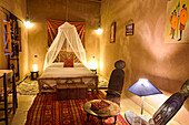 Casa Juan, guesthouse at Ait Isfoul, Nesrate village of edge of Sahara desert, Draa River valley, Province of Zagora, Region Draa-Tafilalet, Morocco
