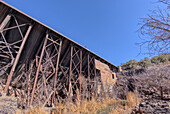View from below the historic Bainbridge Steel Dam near Ash Fork, Kaibab National Forest, Arizona, United States of America