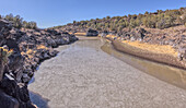 View of the lake created by the historic Bainbridge Steel Dam near Ash Fork, Kaibab National Forest, Arizona, United States of America