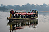 Local transport on the Sangha River, Ouesso, Republic of Congo