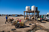 Water filling station in Zouar, Tibesti Mountains, Chad
