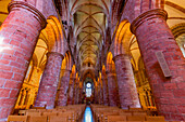 Interior of the 12th century St. Magnus Cathedral in the town of Kirkwall, Orkney Islands, Scotland, United Kingdom