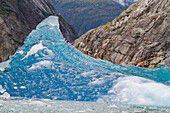 Glacial iceberg detail from ice calved off the Sawyer Glacier in Tracy Arm, Southeast Alaska, United States of America