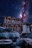 Ancient city of Ephesus at night, one of the best-excavated cities of the ancient world, UNESCO, Izmir Province, Turkey