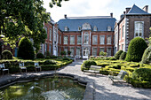 Detail of the Hotel de Groesbeeck-de Croix, housing the Museum of Decorative Arts, Namur, Wallonia, Belgium