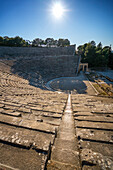 Ancient theatre at the Asclepieion of Epidaurus, UNESCO, Peloponnese, Greece