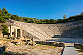 Ancient theatre at the Asclepieion of Epidaurus, UNESCO, Peloponnese, Greece