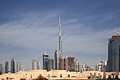 View of modern skyscrapers in Dubai, the fastest growing city in the world, Dubai, United Arab Emirates