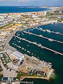 Aerial view of Marina de Peniche sports port