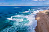 Praia do Norte (North Beach), listed on the Guinness World Records for the biggest waves ever surfed, formed under the influence of the Nazare Canyon, Portugal
