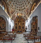 Llerena, Spain, Nov 30 2024, Explore the intricate details of the 16th-century Baroque altar in the Santa Clara convent, showcasing ornate craftsmanship and history.