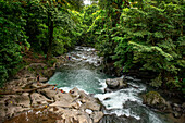Waterfall at Rio de La Fortuna, Costa Rica. Rainforest, La Fortuna river, Alajuela province, Costa Rica, Central America