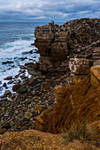 Rocky coastal cliffs of Peniche in the Varanda de Pilatos area
