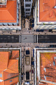 Aerial view of city skyline, Lisbon, Portugal