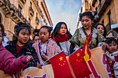 Chinese New Year celebrations in the streets of Zaragoza, Spain