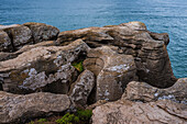 Rocky coastal cliffs of Peniche in the Varanda de Pilatos area