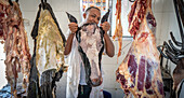 Local butcher in Mto wa Mbu, Tanzania