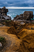 Rocky coastal cliffs of Peniche in the Varanda de Pilatos area