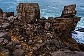 Rocky coastal cliffs of Peniche in the Varanda de Pilatos area