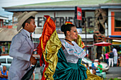 Local dances in La Fortuna village, Alajuela province, Costa Rica, Central America
