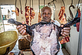Local butcher in Mto wa Mbu, Tanzania