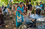 Cooking in Guaymi Mountain Village (Ngäbe-Buglé (Guaymi)), Panama
