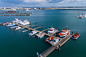 Aerial view of Marina de Peniche sports port