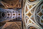 Seville, Spain, May 15 2022, Stunning baroque architecture of Iglesia de la Magdalena, showcasing intricate ceiling artistry.