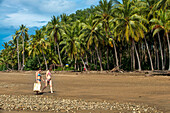 Sunset at paradise beach in Uvita Marino Ballena National Park, Uvita, near Corcovado, Costa Rica