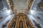 Llerena, Spain, Nov 30 2024, Visit the stunning Baroque altarpiece in the 16th-century Santa Clara convent located in Llerena, Extremadura, Spain.