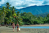 Sunset at paradise beach in Uvita Marino Ballena National Park, Uvita, near Corcovado, Costa Rica