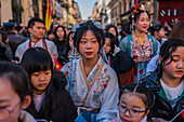 Chinese New Year celebrations in the streets of Zaragoza, Spain