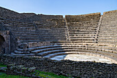Das Odeon oder Kleine Theater, Gebäude VIII.7.18, in den antiken römischen Ruinen von Pompeji, Italien.