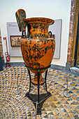 A large krater in the Magna Graecia Collection in the National Archaeological Museum of Naples, Naples, Italy.
