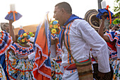 Troupe parade at the Gaitas Festival.
