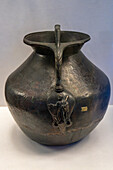 1st Century bronze jar in the Vesuvian Life Gallery, National Archaeological Museum of Naples, Naples, Italy.