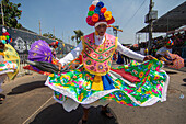 Farotas de Talaigua during Great Parade of Barranquilla's Carnival, Colombia