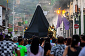 Holy Week in Santa Fe de Antioquia. The celebration of this Catholic tradition in this municipality in the department of Antioquia, Colombia, is one of the most important in the country. The processions through its old cobblestone streets are a tradition dating back to the colonial era and are accompanied by the smoke of incense and the songs and prayers of the penitents who accompany them.