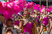 The Battle of Flowers during Barranquilla Festival, Colombia