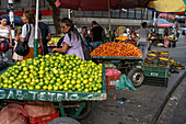 Fresh fruit for sale in an open street market in Medellin, Colombia.
