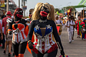The Battle of Flowers during Barranquilla Festival, Colombia